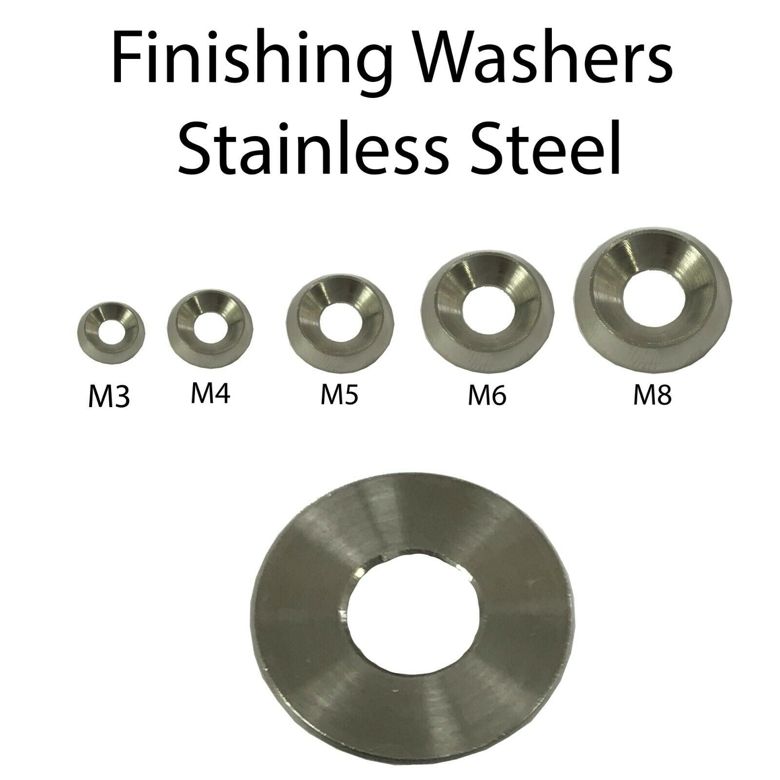 stainless steel finishing washers