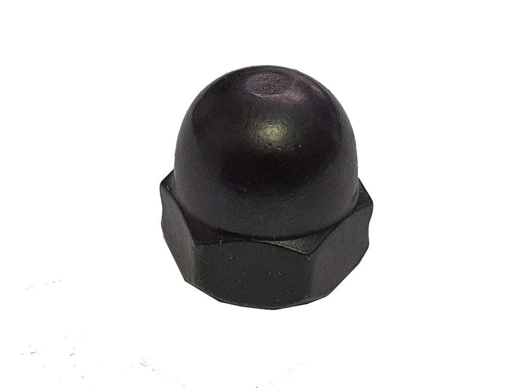 Black Dome Cap Nuts M3–M10 — A2 Stainless Steel DIN 1587