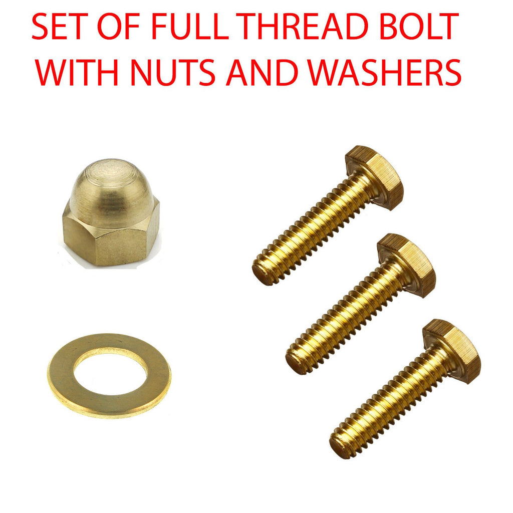 Brass Hex Head Bolt Sets M4–M8 — Solid Brass DIN 933