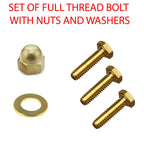 Brass Hex Head Bolt Sets M4–M8 — Solid Brass DIN 933