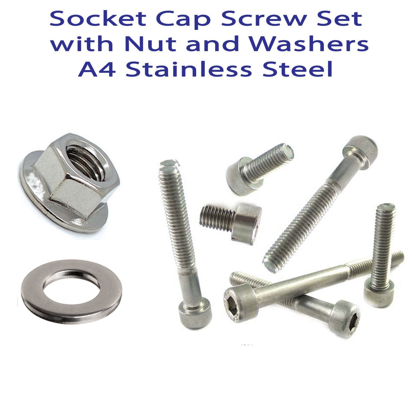 Socket Cap Bolt Sets M3–M8 — A4 Marine 316 DIN 912