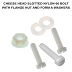 Nylon 66 Set Screws with Nuts & Washers — Slotted Head Pack