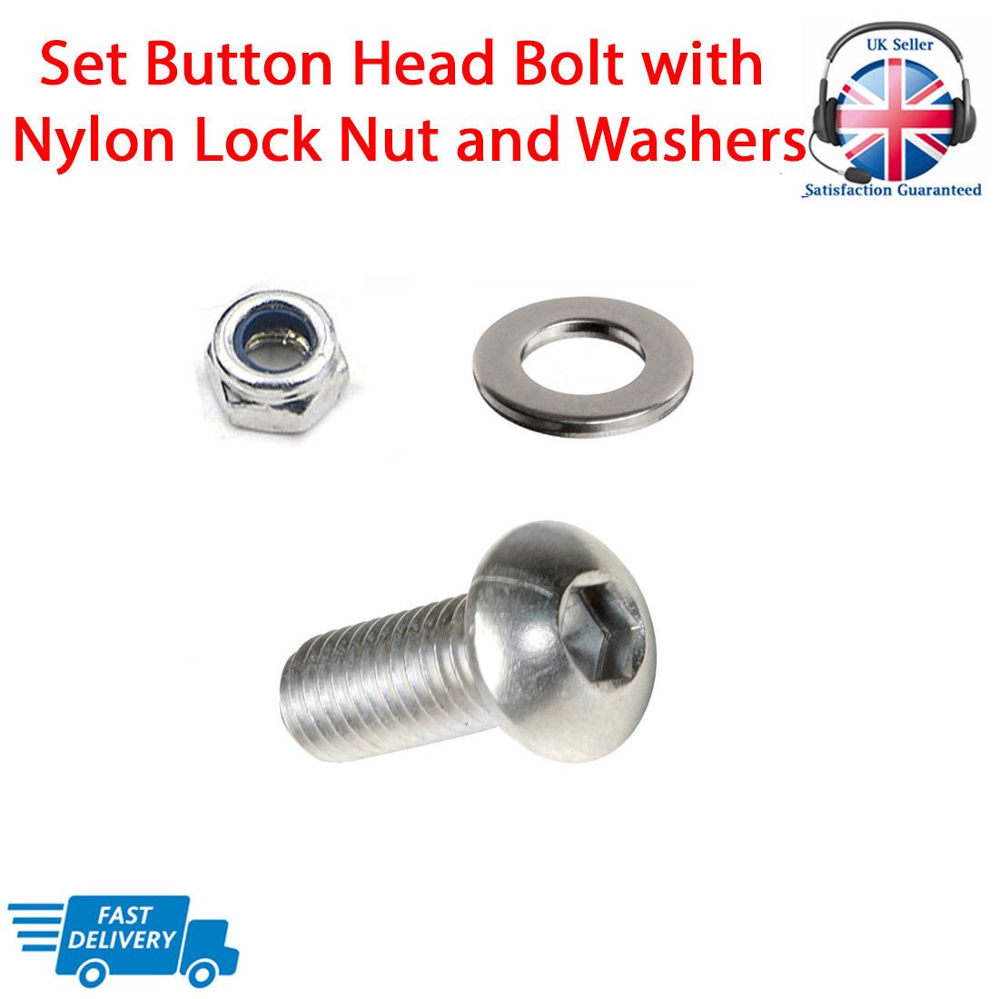 Button Head Setscrew Sets M5–M8 — A2 Stainless ISO 7380
