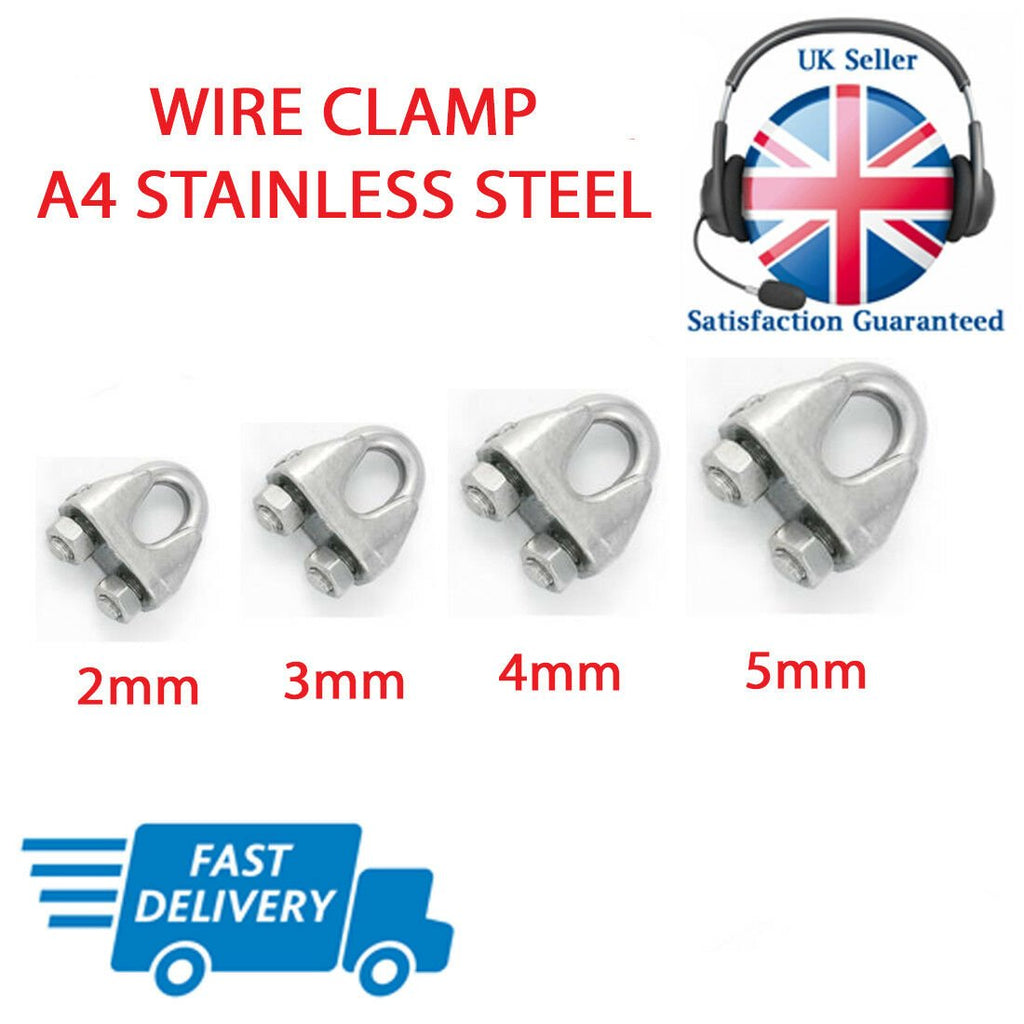 Wire Rope Clamps & Thimbles Set — A4 316 Marine Stainless
