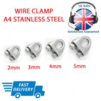 Wire Rope Clamps & Thimbles Set — A4 316 Marine Stainless