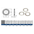 Serrated Safety Locking Washers M3–M16 — A2 DIN 6798A