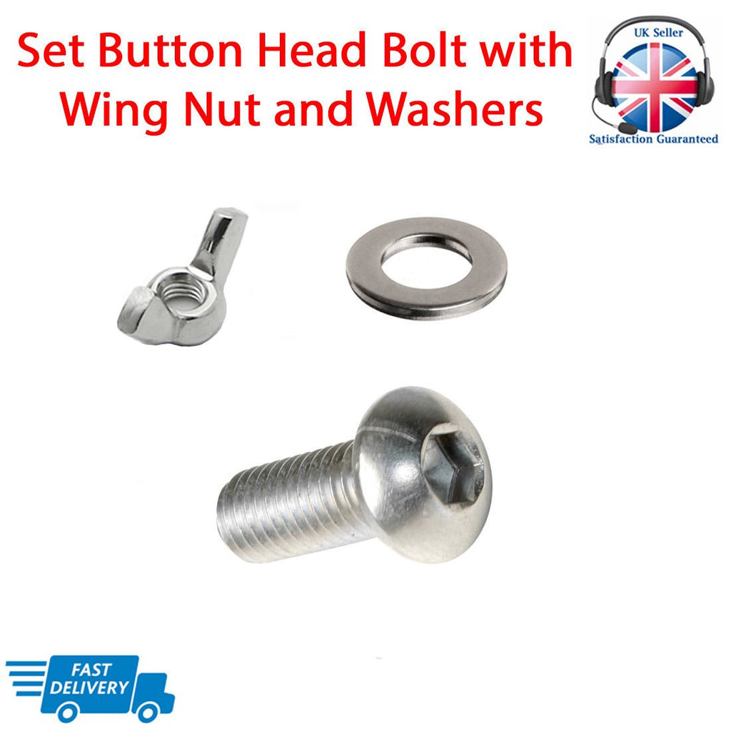 Button Head Setscrew Sets M5–M8 — A2 Stainless ISO 7380