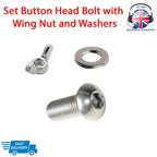 Button Head Setscrew Sets M5–M8 — A2 Stainless ISO 7380