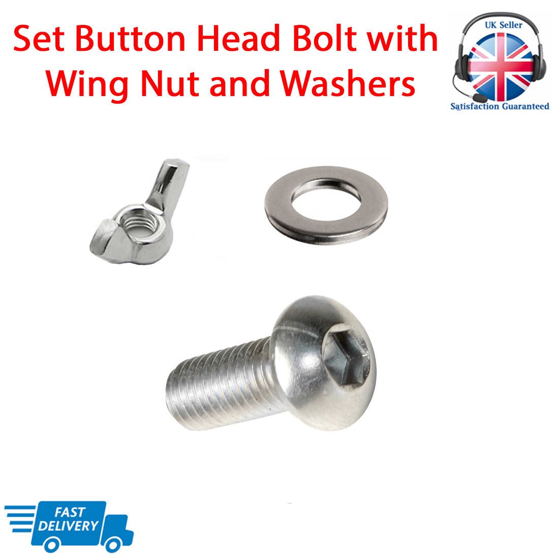 Button Head Setscrew Sets M5–M8 — A2 Stainless ISO 7380