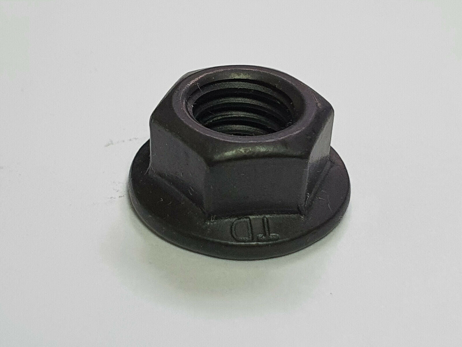 Black Serrated Flange Nuts M3–M10 — A2 Stainless DIN 6923