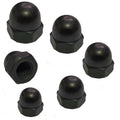 Black Dome Cap Nuts M3–M10 — A2 Stainless Steel DIN 1587