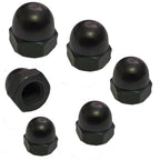 Black Dome Cap Nuts M3–M10 — A2 Stainless Steel DIN 1587
