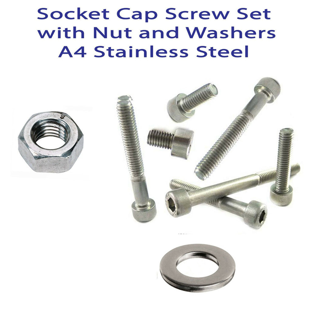 Socket Cap Bolt Sets M3–M8 — A4 Marine 316 DIN 912