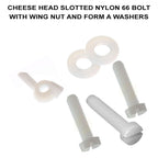 Nylon 66 Set Screws with Nuts & Washers — Slotted Head Pack