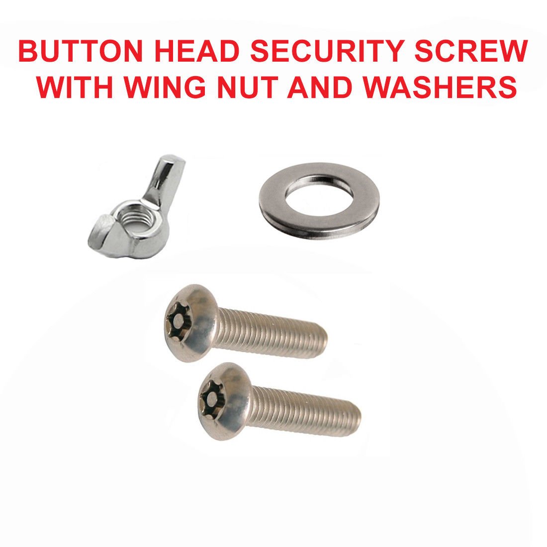 Security Button Head Screw Sets M3–M8 — A2 Pin-TORX
