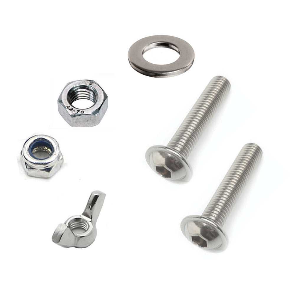 Button Head Bolt Sets M3–M8 — A2 Stainless ISO 7380