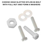 Nylon 66 Set Screws with Nuts & Washers — Slotted Head Pack