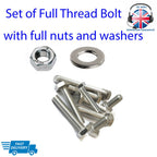 Hex Head Setscrew Bolt Sets M3–M8 — A2 Stainless DIN 933