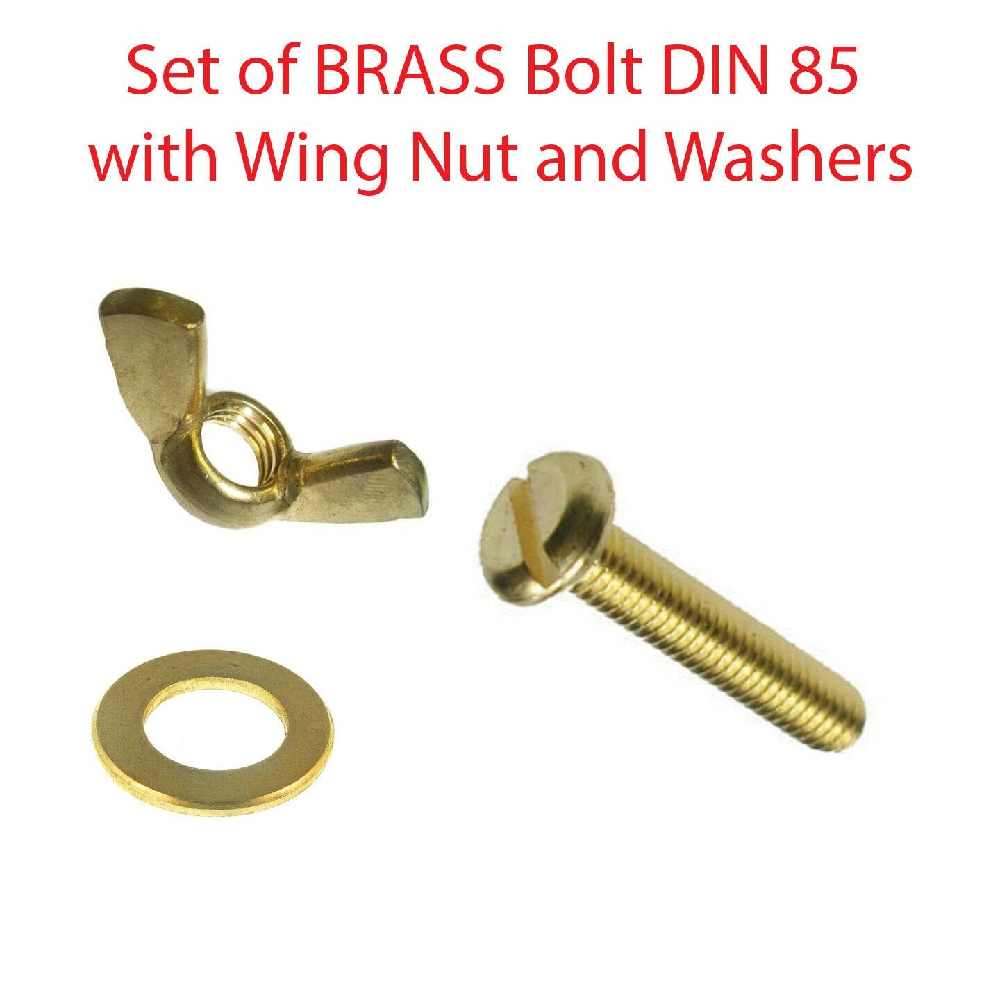 Brass Slotted Cheese Head Screw Sets M3–M6 — Solid Brass