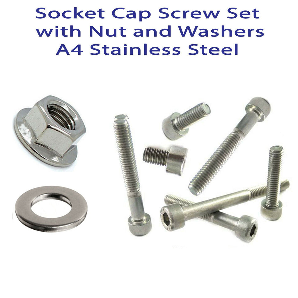 Socket Cap Bolt Sets M3–M8 — A4 Marine 316 DIN 912