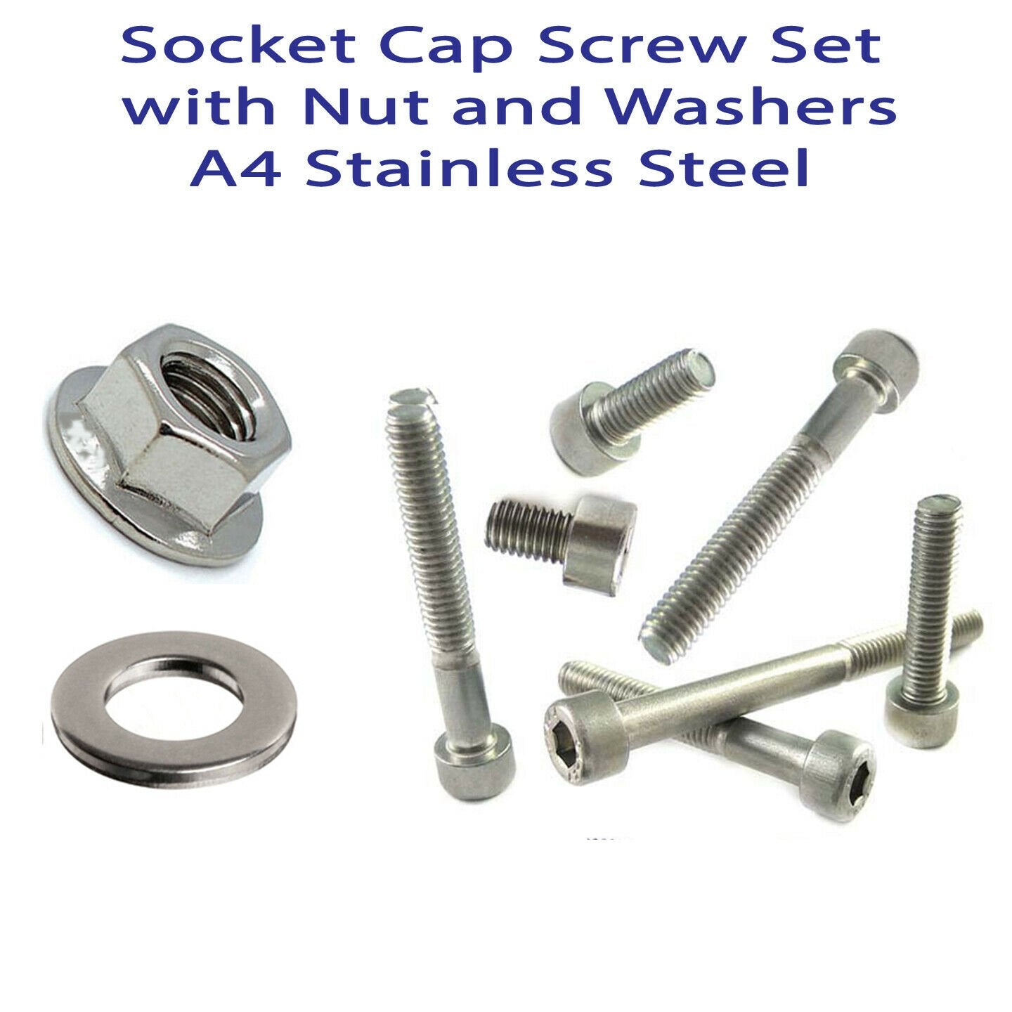 Socket Cap Bolt Sets M3–M8 — A4 Marine 316 DIN 912