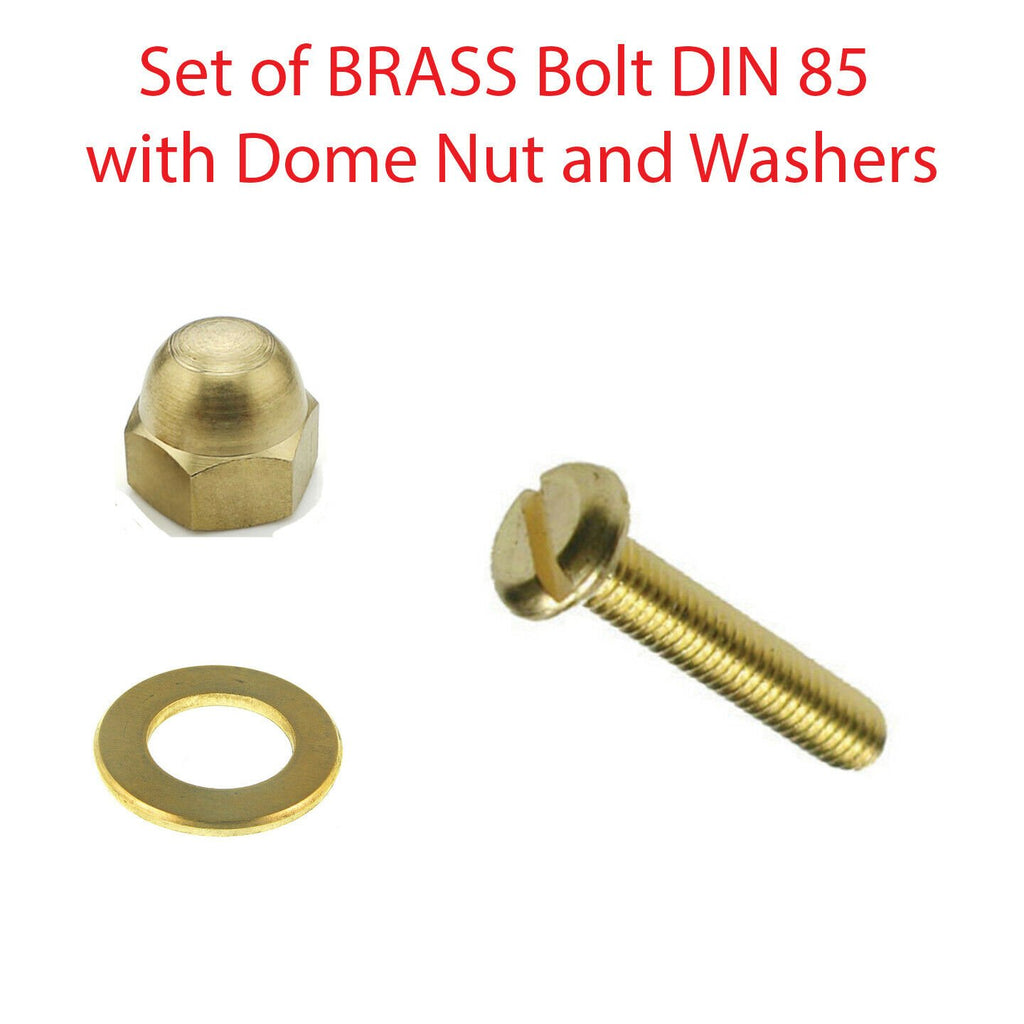 Brass Slotted Cheese Head Screw Sets M3–M6 — Solid Brass