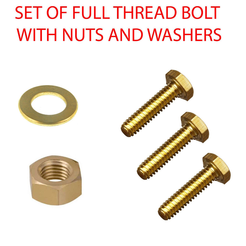 Brass Hex Head Bolt Sets M4–M8 — Solid Brass DIN 933