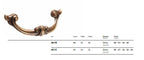 Vintage Cabinet Handle — Old Brass, Model 457B-96