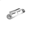 Polished Chrome Strike Plate — Round Long, 114mm