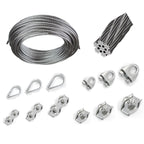 Wire Rope Clamps & Thimbles Set — A4 316 Marine Stainless