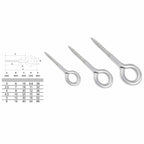 Wood Eye Screw M3–M6 — A4 316 Marine Grade Stainless