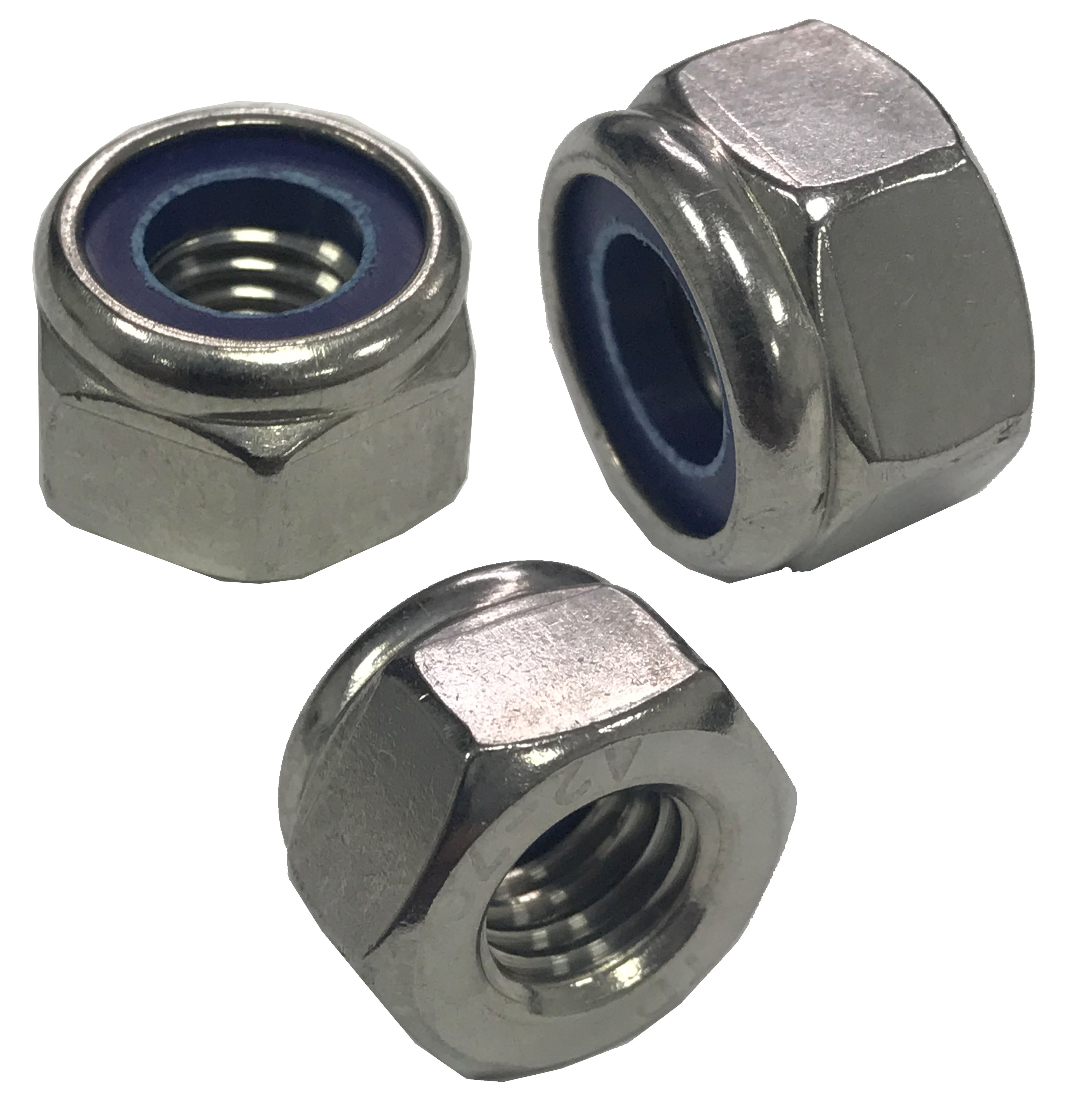 A2 Stainless Steel Flanged Nyloc Nuts Flange Nut DIN 6926 M6-50 Pack